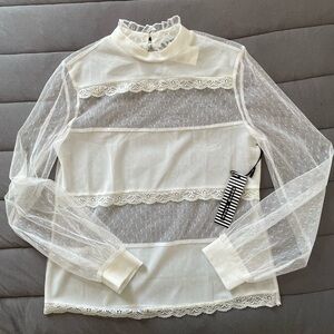 NWT Haute Monde see through shirt